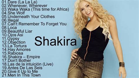 how many songs does shakira have